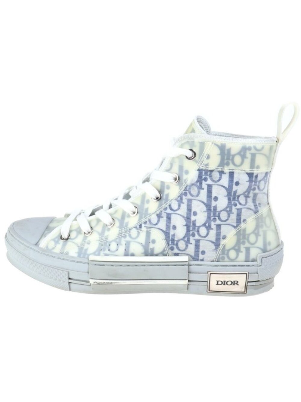 Dior B23 Oblique High Top Sneakers White